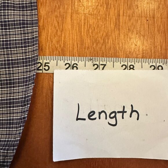 Old Navy Vintage 2001 Long sleeve Button Down Western Pearl buttons blue plaid L - Picture 4 of 7